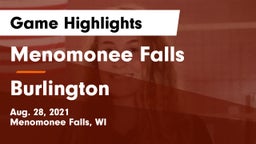 Menomonee Falls  vs Burlington  Game Highlights - Aug. 28, 2021