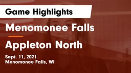 Menomonee Falls  vs Appleton North  Game Highlights - Sept. 11, 2021