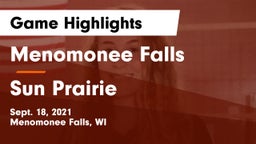 Menomonee Falls  vs Sun Prairie Game Highlights - Sept. 18, 2021