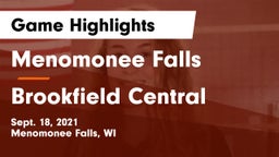 Menomonee Falls  vs Brookfield Central  Game Highlights - Sept. 18, 2021