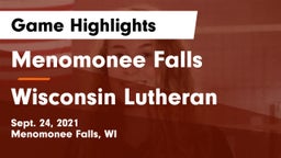 Menomonee Falls  vs Wisconsin Lutheran  Game Highlights - Sept. 24, 2021