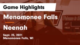 Menomonee Falls  vs Neenah  Game Highlights - Sept. 25, 2021