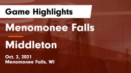 Menomonee Falls  vs Middleton  Game Highlights - Oct. 2, 2021