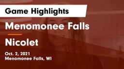 Menomonee Falls  vs Nicolet  Game Highlights - Oct. 2, 2021
