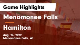 Menomonee Falls  vs Hamilton  Game Highlights - Aug. 26, 2022