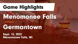 Menomonee Falls  vs Germantown  Game Highlights - Sept. 13, 2022