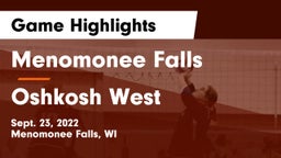 Menomonee Falls  vs Oshkosh West  Game Highlights - Sept. 23, 2022