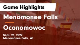 Menomonee Falls  vs Oconomowoc  Game Highlights - Sept. 23, 2022