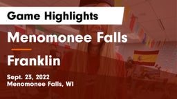 Menomonee Falls  vs Franklin  Game Highlights - Sept. 23, 2022