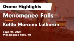 Menomonee Falls  vs Kettle Moraine Lutheran  Game Highlights - Sept. 24, 2022