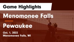Menomonee Falls  vs Pewaukee  Game Highlights - Oct. 1, 2022