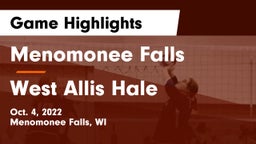 Menomonee Falls  vs West Allis Hale Game Highlights - Oct. 4, 2022