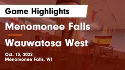 Menomonee Falls  vs Wauwatosa West  Game Highlights - Oct. 13, 2022