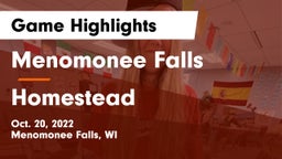 Menomonee Falls  vs Homestead  Game Highlights - Oct. 20, 2022