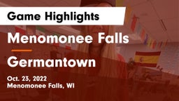 Menomonee Falls  vs Germantown  Game Highlights - Oct. 23, 2022