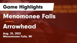 Menomonee Falls  vs Arrowhead  Game Highlights - Aug. 25, 2023