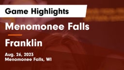 Menomonee Falls  vs Franklin  Game Highlights - Aug. 26, 2023