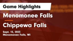 Menomonee Falls  vs Chippewa Falls  Game Highlights - Sept. 15, 2023