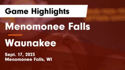 Menomonee Falls  vs Waunakee  Game Highlights - Sept. 17, 2023