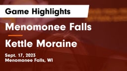 Menomonee Falls  vs Kettle Moraine  Game Highlights - Sept. 17, 2023