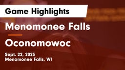 Menomonee Falls  vs Oconomowoc  Game Highlights - Sept. 22, 2023