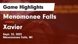 Menomonee Falls  vs Xavier  Game Highlights - Sept. 23, 2023