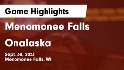 Menomonee Falls  vs Onalaska  Game Highlights - Sept. 30, 2023