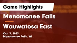 Menomonee Falls  vs Wauwatosa East  Game Highlights - Oct. 3, 2023