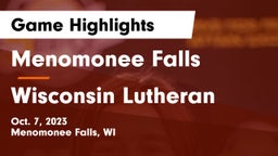 Menomonee Falls  vs Wisconsin Lutheran  Game Highlights - Oct. 7, 2023