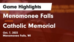 Menomonee Falls  vs Catholic Memorial Game Highlights - Oct. 7, 2023