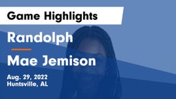 Randolph  vs Mae Jemison  Game Highlights - Aug. 29, 2022
