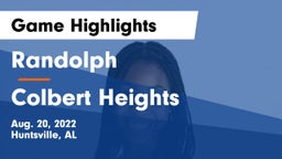 Randolph  vs Colbert Heights Game Highlights - Aug. 20, 2022