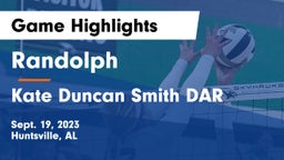 Randolph  vs Kate Duncan Smith DAR  Game Highlights - Sept. 19, 2023