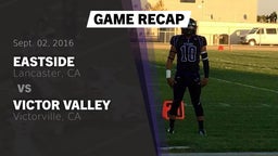 Recap: Eastside  vs. Victor Valley  2016