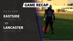 Recap: Eastside  vs. Lancaster  2016