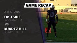 Recap: Eastside  vs. Quartz Hill  2016