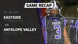 Recap: Eastside  vs. Antelope Valley  2016