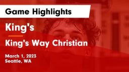 King's  vs King's Way Christian  Game Highlights - March 1, 2023