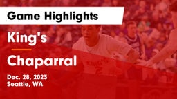 King's  vs Chaparral  Game Highlights - Dec. 28, 2023