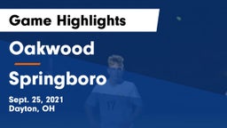 Oakwood  vs Springboro  Game Highlights - Sept. 25, 2021