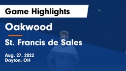 Oakwood  vs St. Francis de Sales  Game Highlights - Aug. 27, 2022