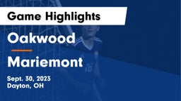 Oakwood  vs Mariemont  Game Highlights - Sept. 30, 2023