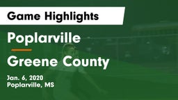 Poplarville  vs Greene County  Game Highlights - Jan. 6, 2020