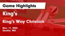 King's  vs King's Way Christian  Game Highlights - Nov. 11, 2023