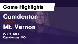 Camdenton  vs Mt. Vernon  Game Highlights - Oct. 2, 2021