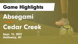 Absegami  vs Cedar Creek  Game Highlights - Sept. 15, 2022