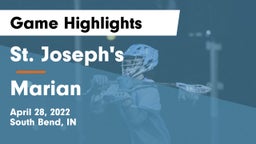St. Joseph's  vs Marian  Game Highlights - April 28, 2022