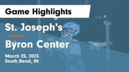 St. Joseph's  vs Byron Center  Game Highlights - March 25, 2023