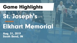 St. Joseph's  vs Elkhart Memorial  Game Highlights - Aug. 31, 2019