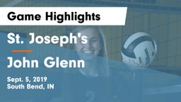 St. Joseph's  vs John Glenn  Game Highlights - Sept. 5, 2019